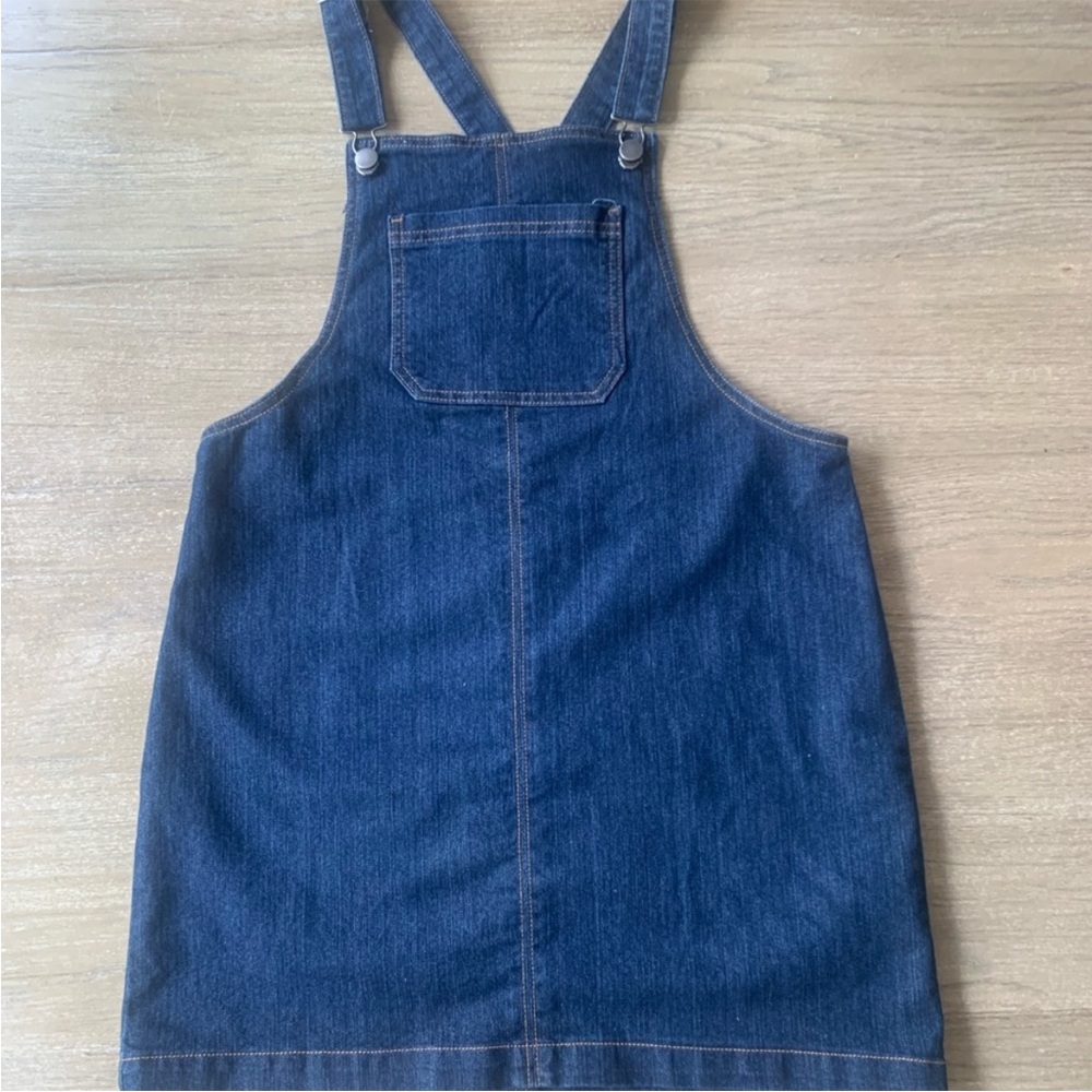 Wild fable Women’s dark wash denim pinafore overalls dress